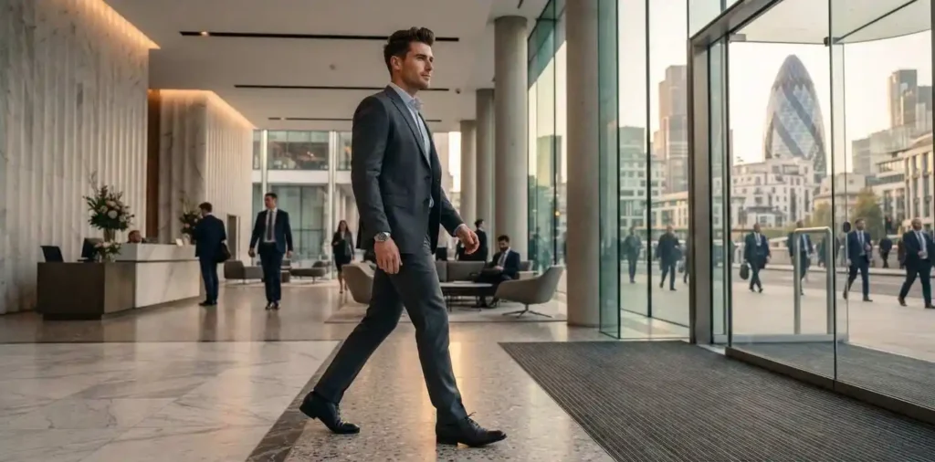 Confident professional in stylish formal suit